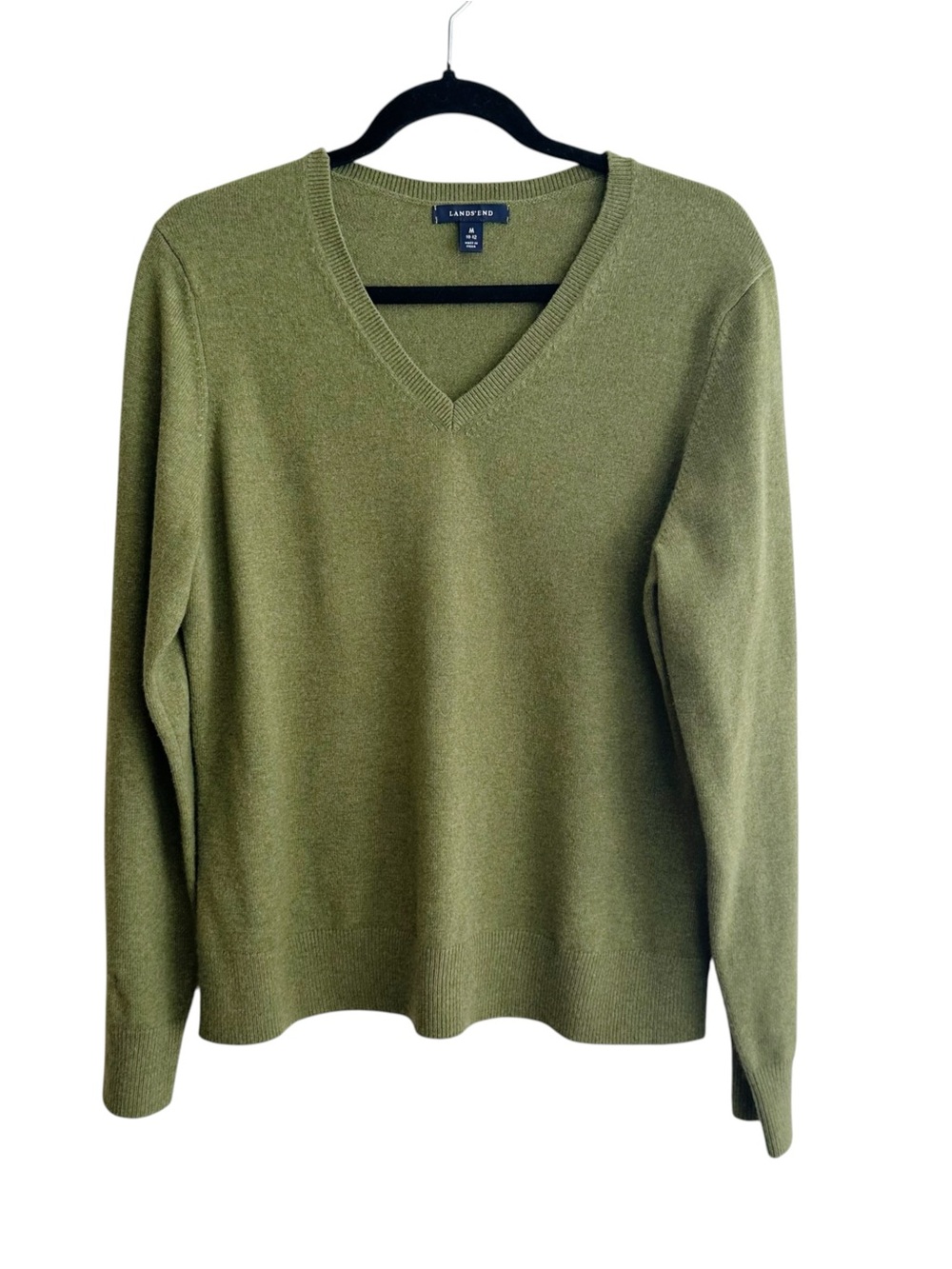 Lands’ End 100% Cashmere V-Neck Sweater
